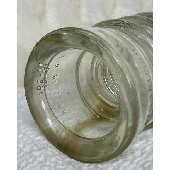 Vintage Hemingray 10 Insulator Excellent Condition No Chips Or Cracks Has Rust - Picture 6 of 12